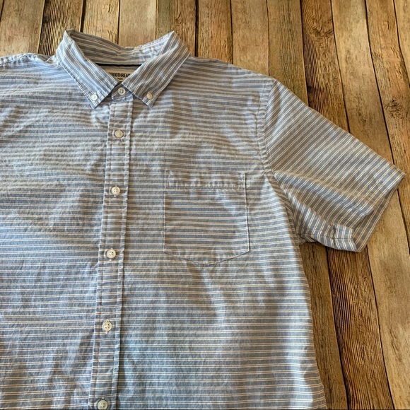 Good threads slim fit short sleeve casual striped button down shirt | size XL - Picture 10 of 11
